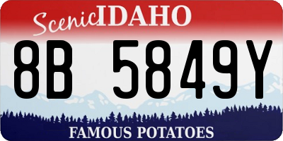 ID license plate 8B5849Y