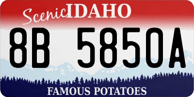 ID license plate 8B5850A