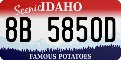 ID license plate 8B5850D