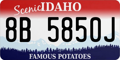 ID license plate 8B5850J