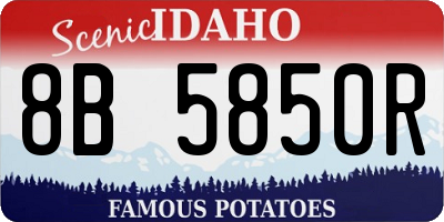 ID license plate 8B5850R
