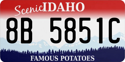ID license plate 8B5851C