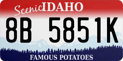 ID license plate 8B5851K