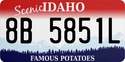 ID license plate 8B5851L