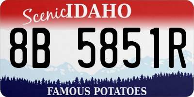 ID license plate 8B5851R