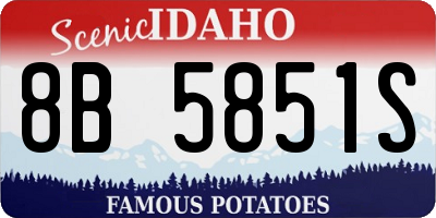 ID license plate 8B5851S