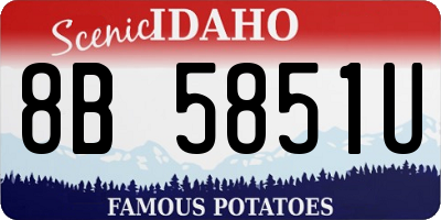 ID license plate 8B5851U