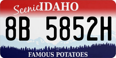 ID license plate 8B5852H