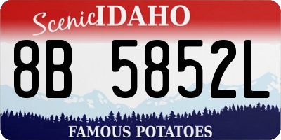 ID license plate 8B5852L