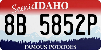 ID license plate 8B5852P