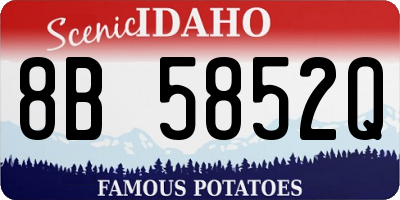 ID license plate 8B5852Q