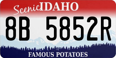 ID license plate 8B5852R