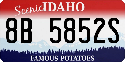 ID license plate 8B5852S