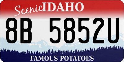 ID license plate 8B5852U