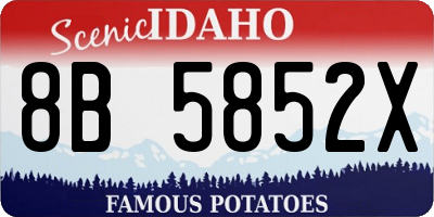 ID license plate 8B5852X