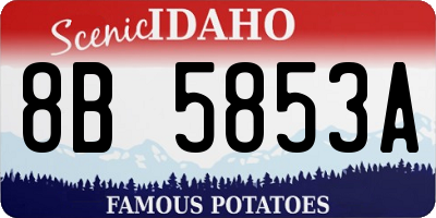ID license plate 8B5853A