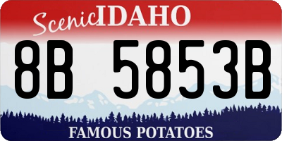 ID license plate 8B5853B