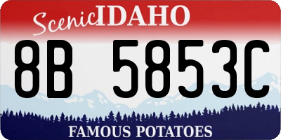 ID license plate 8B5853C