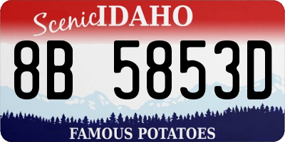 ID license plate 8B5853D