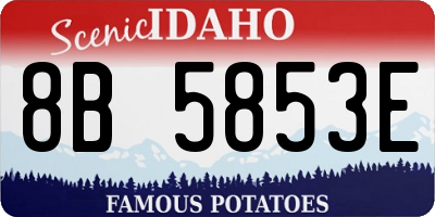 ID license plate 8B5853E
