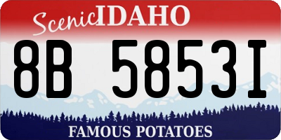 ID license plate 8B5853I