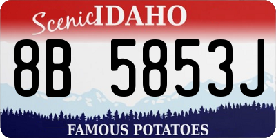 ID license plate 8B5853J