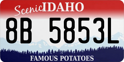 ID license plate 8B5853L