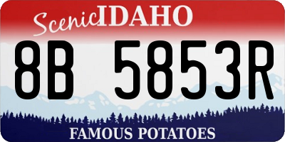 ID license plate 8B5853R