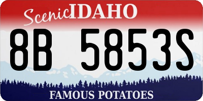 ID license plate 8B5853S