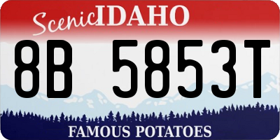 ID license plate 8B5853T