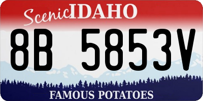 ID license plate 8B5853V