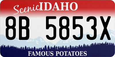 ID license plate 8B5853X
