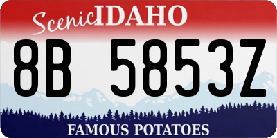 ID license plate 8B5853Z