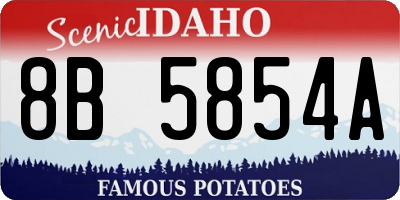 ID license plate 8B5854A