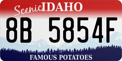 ID license plate 8B5854F