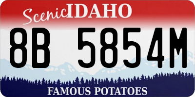 ID license plate 8B5854M