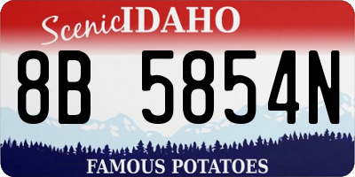 ID license plate 8B5854N