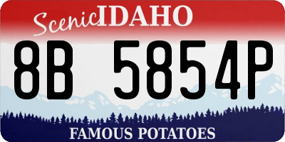 ID license plate 8B5854P