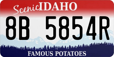 ID license plate 8B5854R