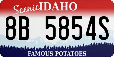 ID license plate 8B5854S