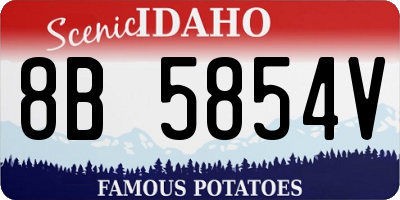 ID license plate 8B5854V
