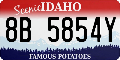 ID license plate 8B5854Y