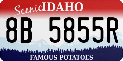 ID license plate 8B5855R