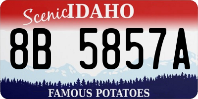 ID license plate 8B5857A