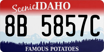 ID license plate 8B5857C