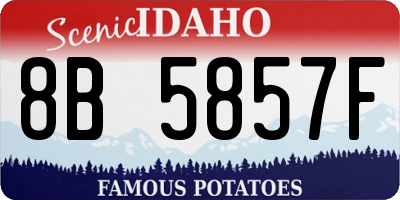 ID license plate 8B5857F