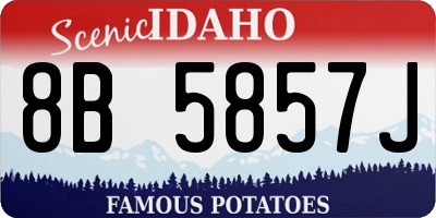 ID license plate 8B5857J