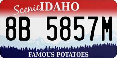 ID license plate 8B5857M