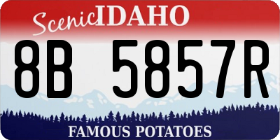 ID license plate 8B5857R