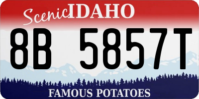 ID license plate 8B5857T